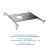 Luxrite Shallow Recessed Housing Mounting Plate 3-4-6 Inch LED Recessed Kits Extendable Bars ETL LR41002-1PK